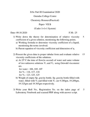 GC-2020 B.Sc. (Honours) Chemistry Part-III Paper-VIIB (Practical) QP.pdf