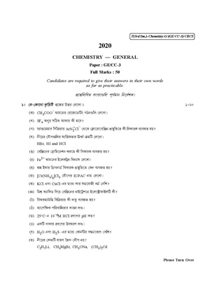 CU-2020 B.Sc. (General) Chemistry Semester-III Paper-CC3-GE3 QP.pdf