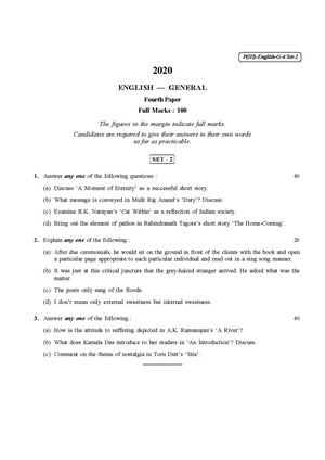 CU-2020 B.A. (General) English Part-III Paper-IV (Set-2) QP.pdf