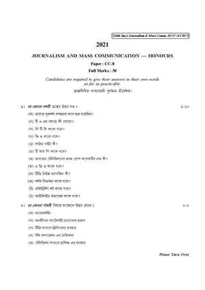 CU-2021 B.A. (Honours) Journalism Semester-IV Paper-CC-8 QP.pdf