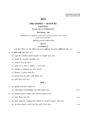 CU-2021 B.A. (Honours) Philosophy Part-III Paper-VIII (Group-A) QP.pdf