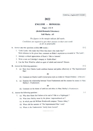 CU-2022 B.A. (Honours) English Semester-4 Paper-CC-9 QP.pdf