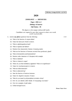 CU-2020 B.Sc. (Honours) Zoology Semester-V Paper-DSE-A-2 QP.pdf