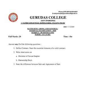 GC-2020 B. Com. (Honours & General) Commerce Semester-I Paper-CC-1.1Chg QP.pdf