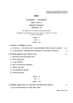 CU-2021 B.A. (General) Sanskrit Semester-IV Paper-CC4-GE4 QP.pdf