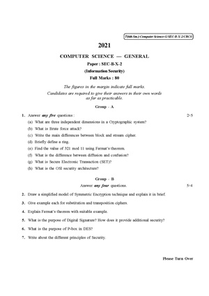 CU-2021 B.Sc. (General) Computer Science Semester-VI Paper-SEC-B-X-2 QP.pdf