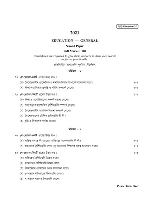 CU-2021 B.A. (General) Education Part-II Paper-II QP.pdf