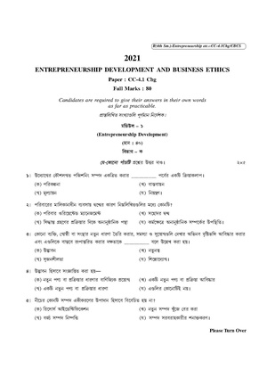 CU-2021 B. Com. (Honours & General) Entrepreneurship Development Semester-IV Paper-CC-4.1CHG QP.pdf