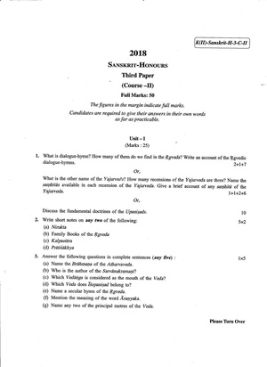 CU-2018 B.A. (Honours) Sanskrit Paper-III (Course-2) QP.pdf