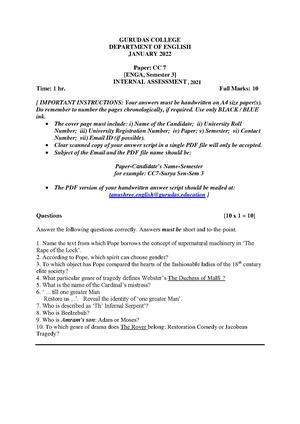 GC-2021 B.A. (Honours) English Semester-III Paper-CC-7 IA QP.pdf