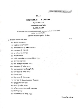 CU-2022 B.A. (General) Education Semester-5 Paper-SEC-A-1 QP.pdf