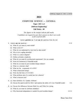 CU-2021 B.Sc. (General) Computer Science Semester-5 Paper-SEC-A-2 QP.pdf