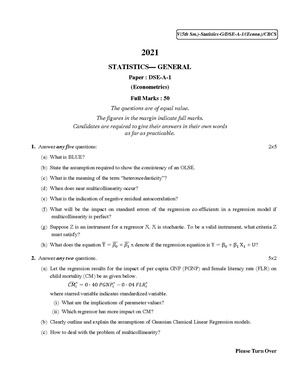 CU-2021 B.Sc. (General) Statistics Semester-5 Paper-DSE-A-1 QP.pdf