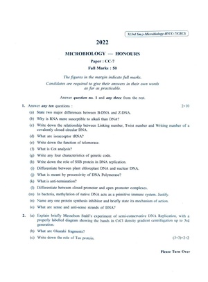 CU-2022 B.Sc. (Honours) Microbiology Semester-3 Paper-CC-7 QP.pdf