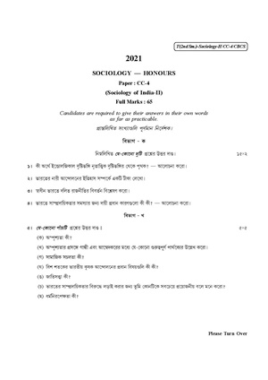 CU-2021 B.A. (Honours) Sociology Semester-II Paper-CC-4 QP.pdf