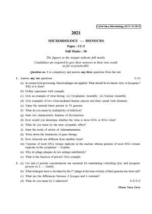 CU-2021 B.Sc. (Honours) Microbiology Semester-3 Paper-CC-5 QP.pdf