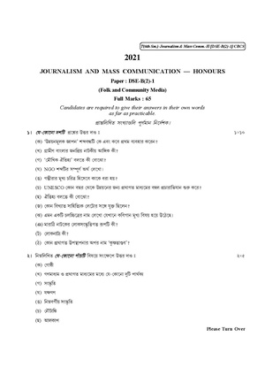 CU-2021 B.A. (Honours) Journalism Semester-VI Paper-DSE-B(2)-1 QP.pdf