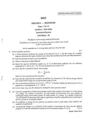 CU-2022 B.Sc. (Honours) Physics Semester-5 Paper-CC-12 QP.pdf