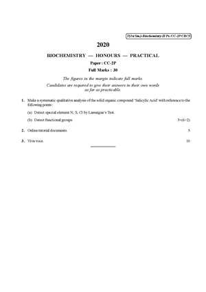 CU-2020 B.Sc. (Honours) Biochemistry Semester-I Paper-CC-2P Practical QP.pdf