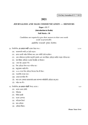 CU-2021 B.A. (Honours) Journalism Semester-3 Paper-CC-7 QP.pdf