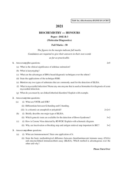 File:CU-2021 B.Sc. (Honours) Biochemistry Semester-VI Paper-DSE-B-3 QP.pdf
