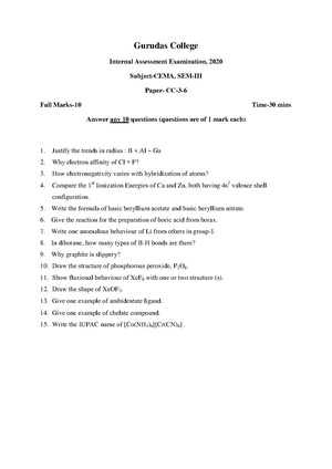 GC-2020 B.Sc. (Honours) Chemistry Semester-III Paper-CC-3-6 QP.pdf