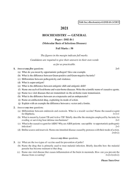 File:CU-2021 B.Sc. (General) Biochemistry Semester-VI Paper-DSE-B-1 QP.pdf
