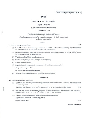 CU-2022 B.Sc. (Honours) Physics Semester-6 Paper-DSE-B-2 QP.pdf