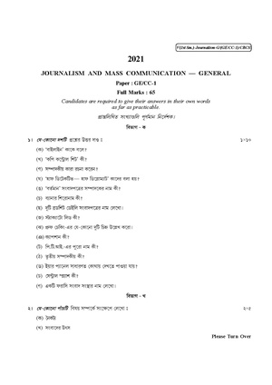 CU-2021 B.A. (General) Journalism Semester-1 Paper-CC1-GE1 QP.pdf
