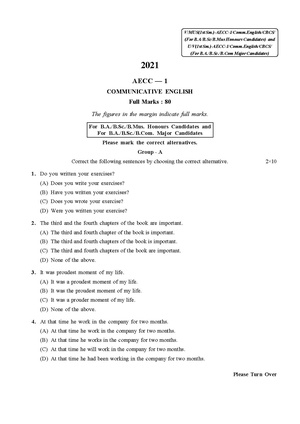 CU-2021 B.A. B.Sc. B.Music (Honours & Major) Communicative English Semester-1 Paper-AECC-1 QP.pdf