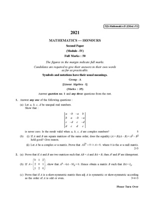 CU-2021 B.Sc. (Honours) Mathematics Part-I Paper-IIB QP.pdf