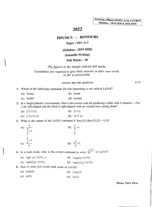 CU-2022 B.Sc. (Honours) Physics Semester-3 Paper-SEC-A-1 QP.pdf