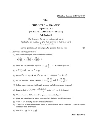 CU-2021 B.Sc. (Honours) Chemistry Semester-3 Paper-SEC-A-1 QP.pdf