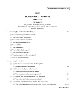 CU-2021 B.Sc. (Honours) Biochemistry Semester-5 Paper-CC-12 QP.pdf