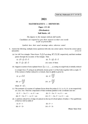 CU-2021 B.Sc. (Honours) Mathematics Semester-IV Paper-CC-10 QP.pdf