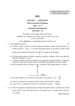 CU-2021 B.Sc. (Honours) Physics Semester-II Paper-CC-3 QP.pdf