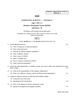 CU-2020 B.Sc. (General) Computer Science Semester-V Paper-DSE-3A-1 QP.pdf