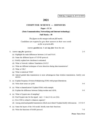 CU-2021 B.Sc. (Honours) Computer Science Semester-IV Paper-CC-8 QP.pdf