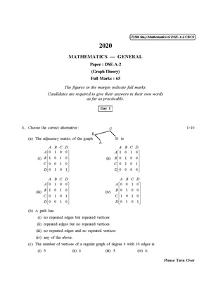CU-2020 B.A. B.Sc. (General) Mathematics Semester-V Paper-DSE-A-2 QP.pdf