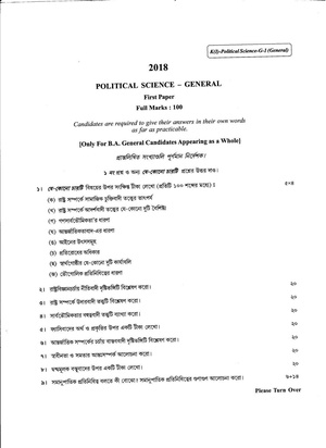 CU-2018 B.A. (General) Political Science Paper-I (B.A. General) QP.pdf