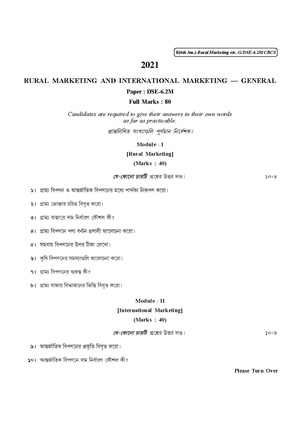 CU-2021 B. Com. (General) Rural Marketing Semester-VI Paper-DSE-6.2M QP.pdf