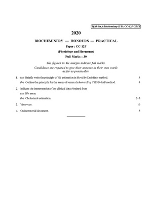 CU-2020 B.Sc. (Honours) Biochemistry Semester-V Paper-CC-12P Practical QP.pdf