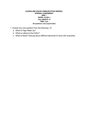 GC-2021 B.A. (General) Journalism Semester-I Paper-CC1-GE1 IA QP.pdf