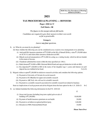 CU-2021 B. Com. (Honours) Tax Procedures Semester-VI Paper-DSE-6.2T QP.pdf