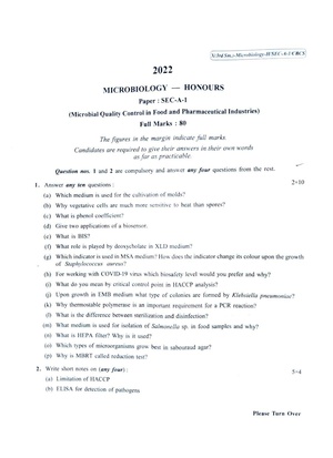 CU-2022 B.Sc. (Honours) Microbiology Semester-3 Paper-SEC-A-1 QP.pdf