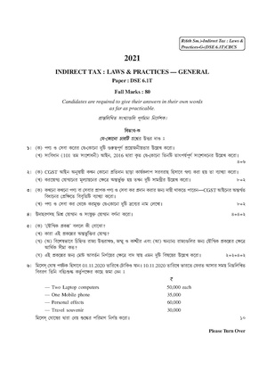 CU-2021 B. Com. (General) Indirect Tax Semester-VI Paper-DSE-6.1T QP.pdf