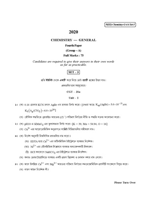 CU-2020 B.Sc. (General) Chemistry Part-III Paper-IV (Set-3) QP.pdf