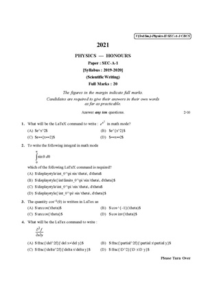 CU-2021 B.Sc. (Honours) Physics Semester-3 Paper-SEC-A-1 QP.pdf