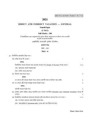 CU-2021 B. Com. (General) Direct & Indirect Taxation Part-II Paper-C-24G QP.pdf