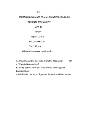 GC-2021 B.A. (Honours) Journalism Semester-III Paper-CC-6 IA QP.pdf